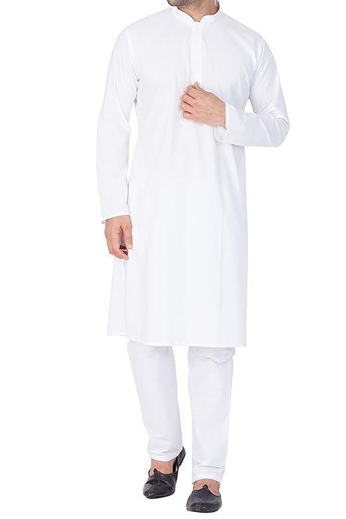VASTRAMAY Men’s Cotton Blend Kurta Pyjama Set – Timeless Ethnic Wear for All Celebrations